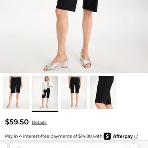 Black Knee-Length Women Slimming Shorts